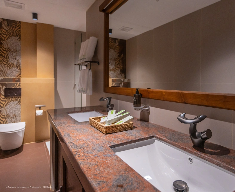 bathroom shower area