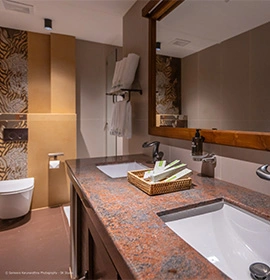 bathroom shower area